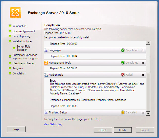 AddExchangeMailbox_Error